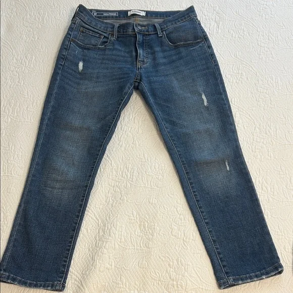 Sonoma Girlfriend Straight Cropped Jeans with Distressed Details - Picture 1 of 6